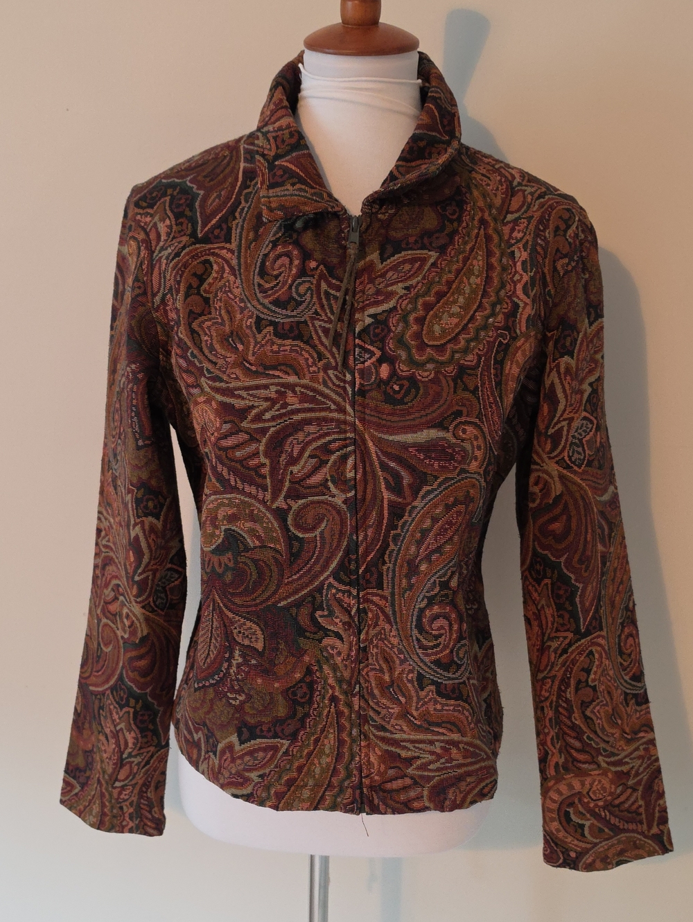 Preswick & Moore Paisley Patterned  Full Zip Jacket